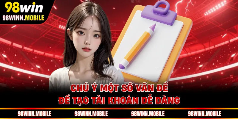 Chú ý một số vấn đề để tạo tài khoản dễ dàng